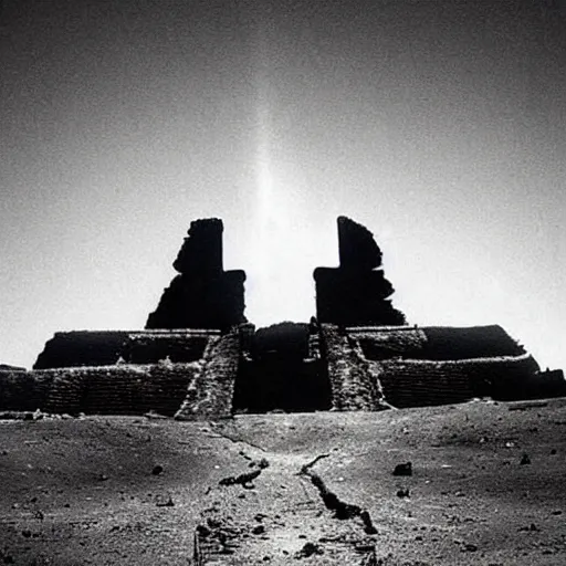 Image similar to a great dead city on the dark side of the moon, lunar photography, ancient ruins, retro futurism, long abandoned, shimmering sand, haunting beauty