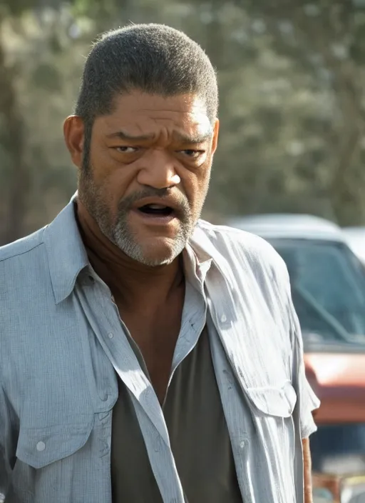 Image similar to film still of Laurence Fishburne as Roger Murthaugh in Lethal Weapon, 4k