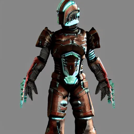Prompt: dead space armor, concept art, 3d model