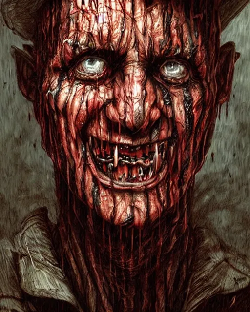 Image similar to freddy kruger, hyper realistic face, horror, fantasy art, in the style of greg rutkowski, intricate, hyper detailed