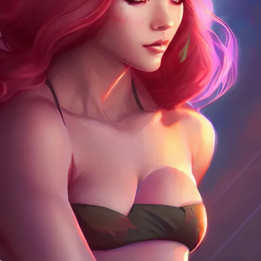 Prompt: a portrait of a beautiful bikini model, art by lois van baarle and loish and ross tran and rossdraws and sam yang and samdoesarts and artgerm, digital art, highly detailed, intricate, sharp focus, Trending on Artstation HQ, deviantart, unreal engine 5, 4K UHD image