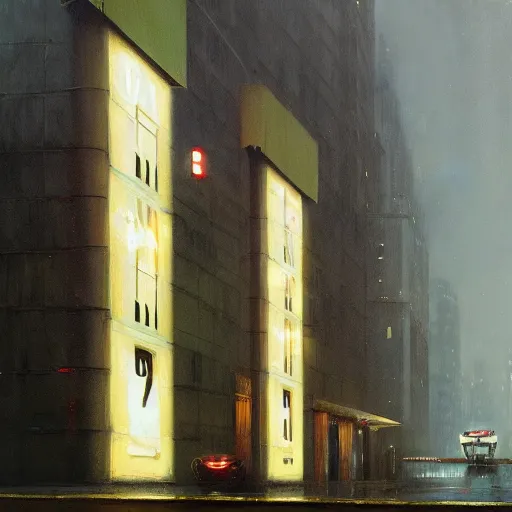 Prompt: detailed rendering of an elegant graceful yet lonely robot, electronic billboards, tech noir, wet reflections, atmospheric, ambient, livia prima, greg rutkowski, edward hopper, pj crook