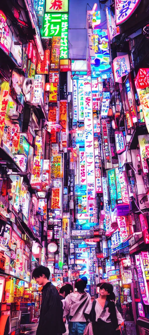 Image similar to beautiful anime style vaporware tokyo japan, neon pasten, akihabara