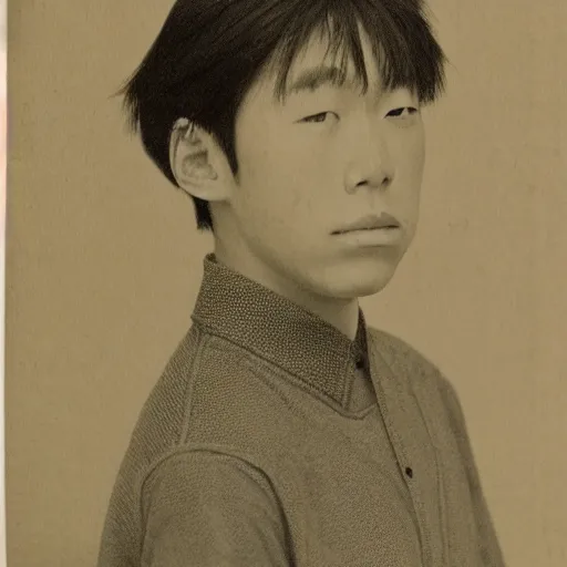 Prompt: portrait of a japanese teen, by ralph grady james and jean christian biville