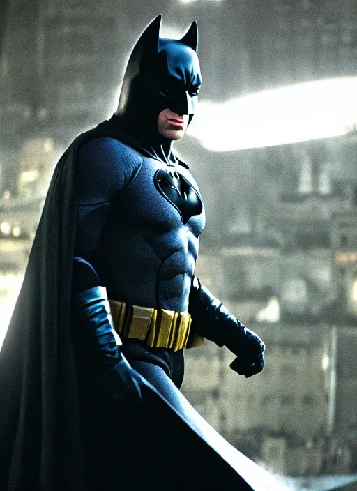 Prompt: film still of john travolta as batman in batman, 4 k