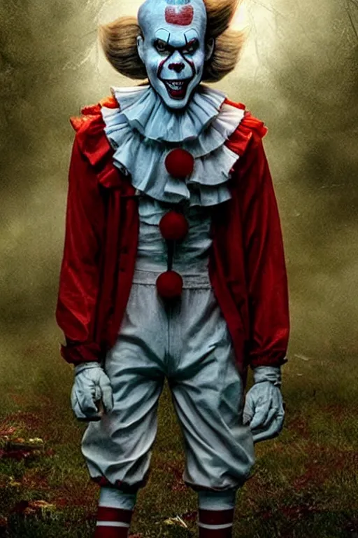 Image similar to ' drew carrey as pennywise, it 2 0 1 7, andy muschietti. poster, movie poster, sharp, coherent, clean, artistic, award winning poster!!!!!!!