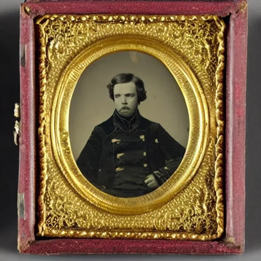 Image similar to daguerreotype portrait of kristoffer klauß, very detailed, very intricate,