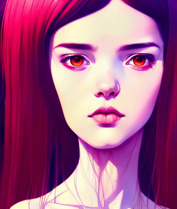 Image similar to a beautiful young british alternative music singer. optical illusion art by ilya kuvshinov lois van baarle ross tran range murata artgerm katsuhiro otomo norman rockwell. highly detailed intricately sharp focus mystically trending deviantart, pinterest, vogue italia, unreal engine 5, 4 k uhd image