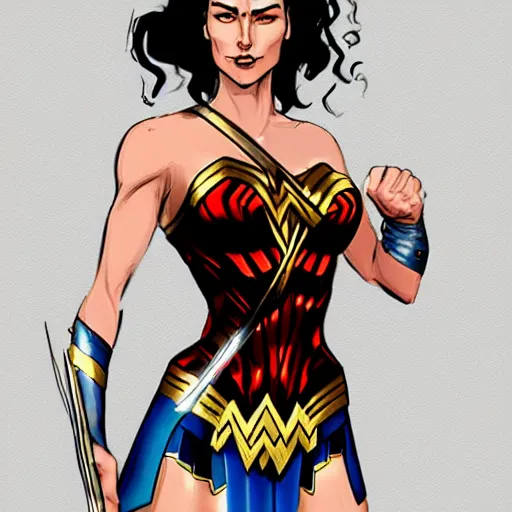 Image similar to Male version of Wonder Woman, digital art, artstation