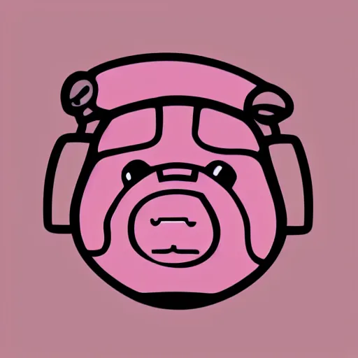 Image similar to iconic vector logo of cute cuddly pink bear with a podcast microphone, melodic, headphones, music, streaming, dreamy, isometric, adorable, octane render, golden ratio, 4k UHD, iconic design