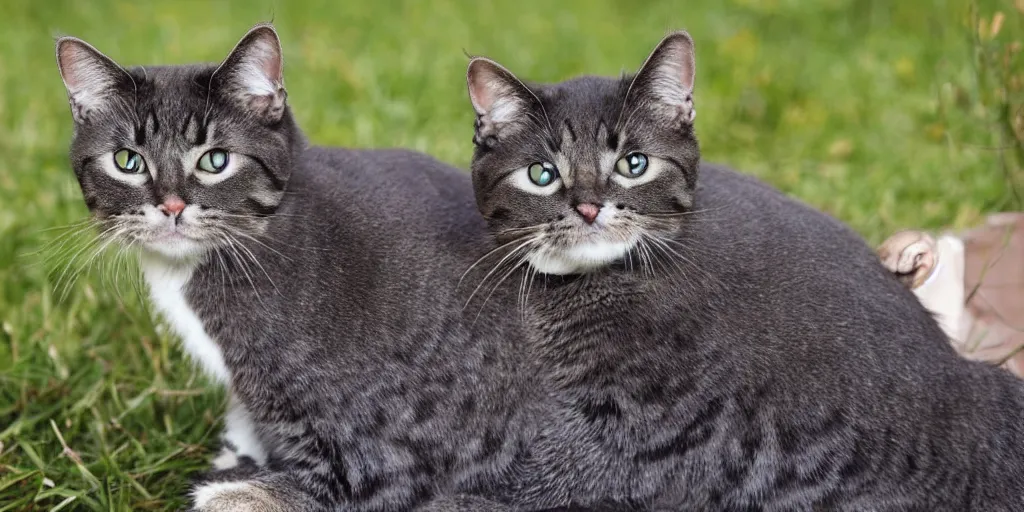 Prompt: a photo of a very sill and comedy inclined cat, very funny cat, silly cat, humor and goody cat