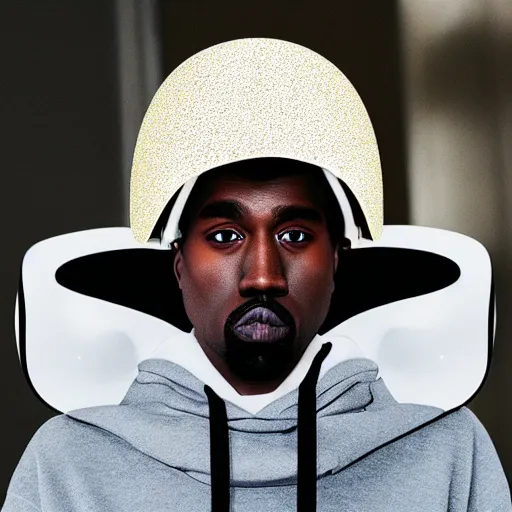 Image similar to yeezy helmet!! fashion designed by ye