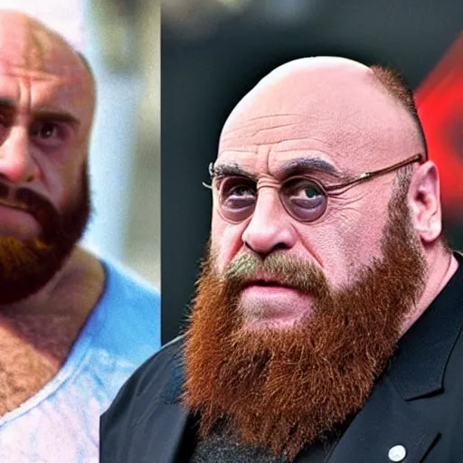 Image similar to Danny Devito staring as Zangief in the Street Fighter 2024 movie