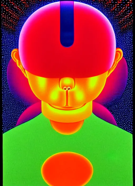 Prompt: cyborg by shusei nagaoka, kaws, david rudnick, airbrush on canvas, pastell colours, cell shaded, 8 k