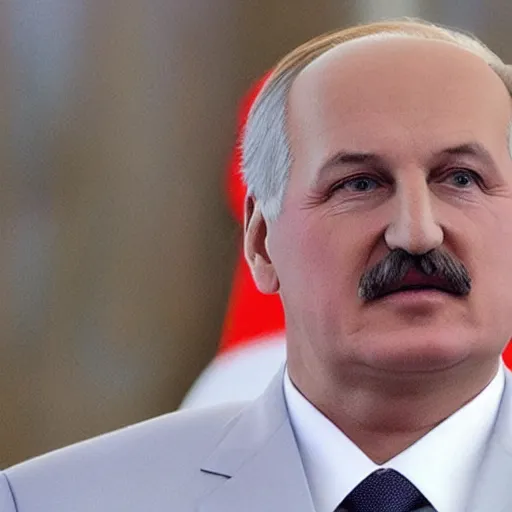 Image similar to alexander lukashenko looking like a blonde russian girl