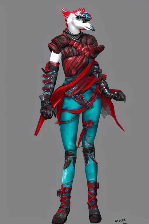 Image similar to female adventurer in tight full - body teal leather armor of japanese design with red accents and a white porcelain crow mask, trending in artstation, japanese, establishing shot