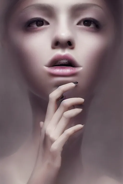Prompt: inside a soul of a gorgeous young girl , searching for eternity, smoke out of her eyes, minimalistic dark forest in the style of stefan kostic, realistic, sharp focus, 8k high definition, high fashion, vogue, insanely detailed, soft light, colorful smoke, intricate, elegant, art by stanley lau and artgerm, sigma 85mm art