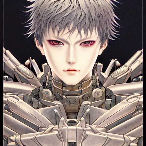 Image similar to prompt : photorealistic cinematic 3 d render of persona soft light painted by takato yamamoto, mecha attributes and armor, inspired by ghost in shell anime, smooth face feature, intricate oil painting, high detail, sharp high detail, manga and anime 1 9 8 0