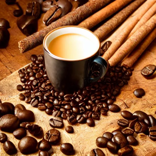 Image similar to studio photograph of a cigarrete covered in coffee