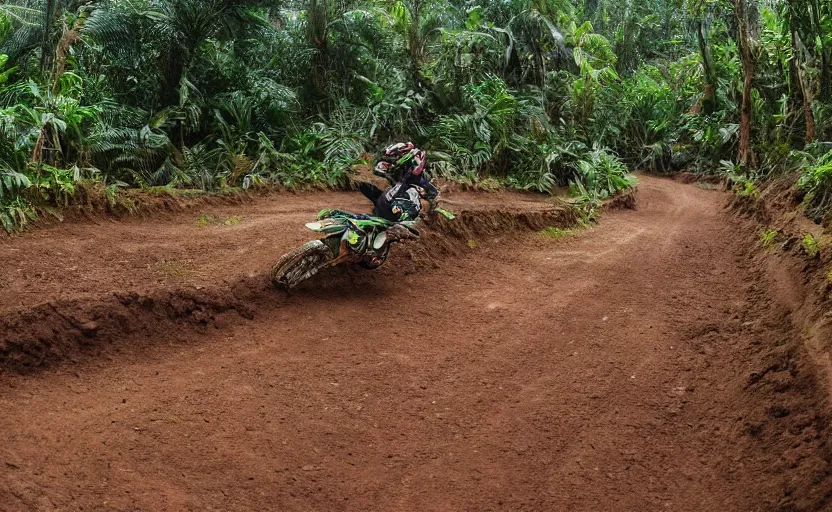 Image similar to a motocross track, in the jungle