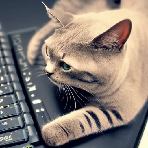 Image similar to cat hacking on a keyboard