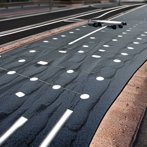 Image similar to automated cars on solar roadways, photorealistic rendering. artstation, 4 k, hyperrealism