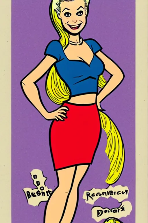 Image similar to betty cooper, in the style of dan decarlo, as drawn by dan decarlo for archie comics,