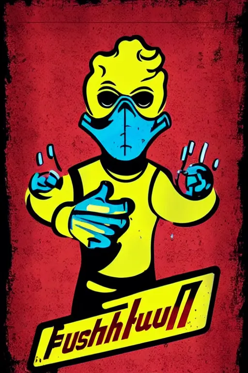 Image similar to fallout 7 6 retro futurist illustration art by butcher billy, sticker, colorful, illustration, highly detailed, simple, smooth and clean vector curves, no jagged lines, vector art, smooth andy warhol style