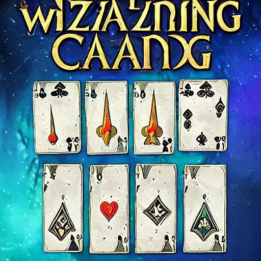 Prompt: wizard shuffling cards, fantasy, epic, award - winning