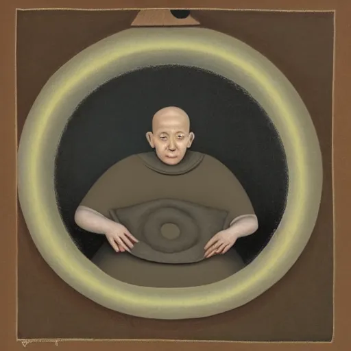 Image similar to a monk inside a circle by gertrude abercrombie