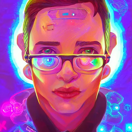 Image similar to skill magic geek inside matrix deepdream radiating a glowing aura stuff loot legends stylized digital illustration video game icon artstation lois van baarle, ilya kuvshinov, rossdraws,