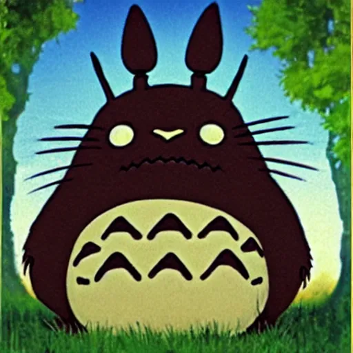 Image similar to scary Totoro,