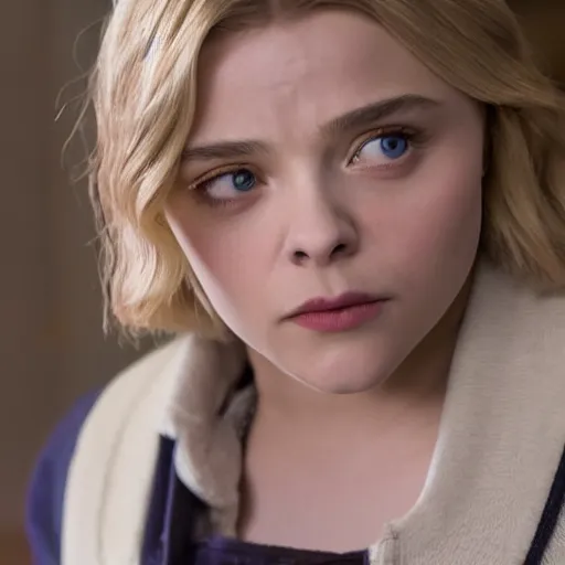 Prompt: Adult Chloe Moretz in Inglorious Basterds, movie scene, XF IQ4, 50mm, F1.4, studio lighting, professional, 8K, Look at all that detail!, Dolby Vision, UHD