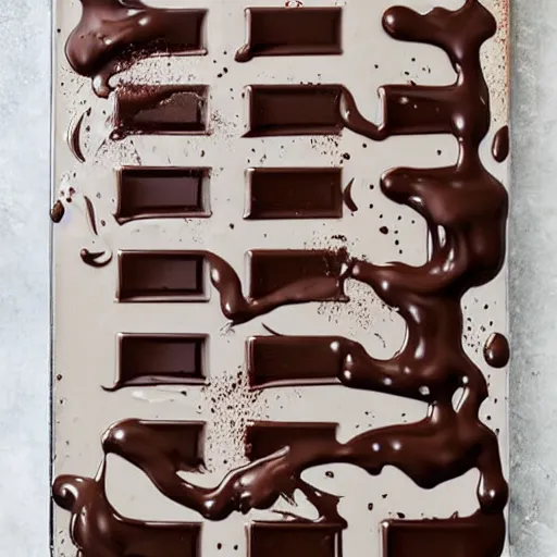 Image similar to tank sink on chocolate liquid rain, flooded with chocolate