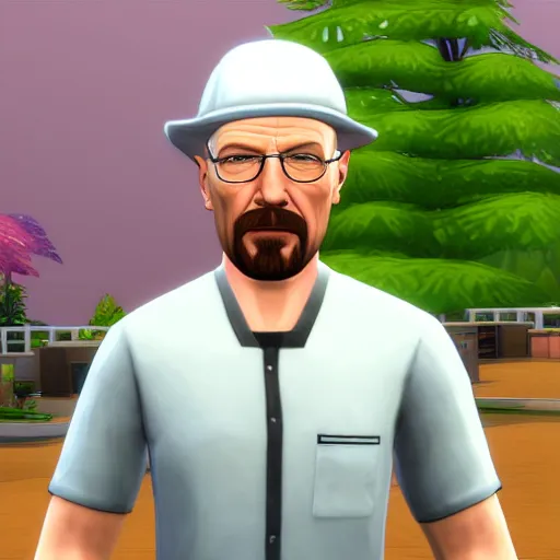 Image similar to walter white in the sims 4