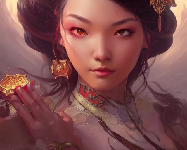 Image similar to photography of hou china, deep focus, d & d, fantasy, intricate, elegant, highly detailed, digital painting, artstation, concept art, matte, sharp focus, illustration, hearthstone, art by artgerm and greg rutkowski and alphonse mucha