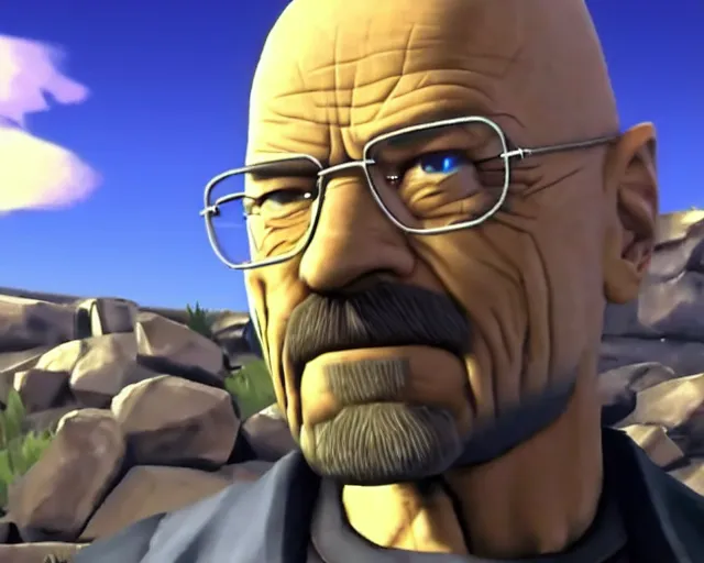 Prompt: walter white in super smash bros ultimate, screenshot