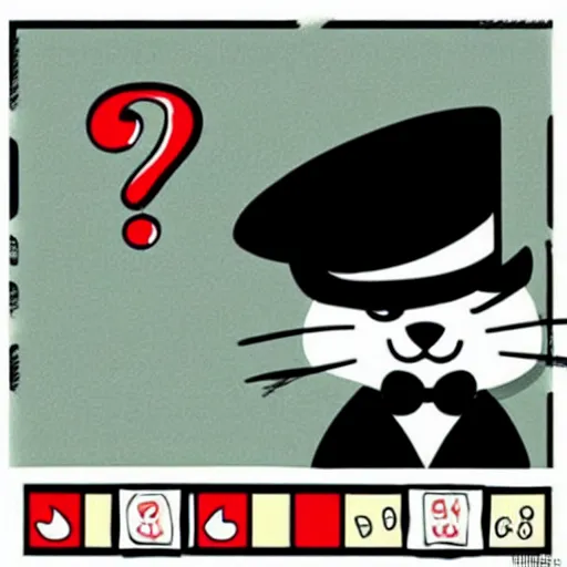 Prompt: Extremely cute!!! cat as the monopoly man