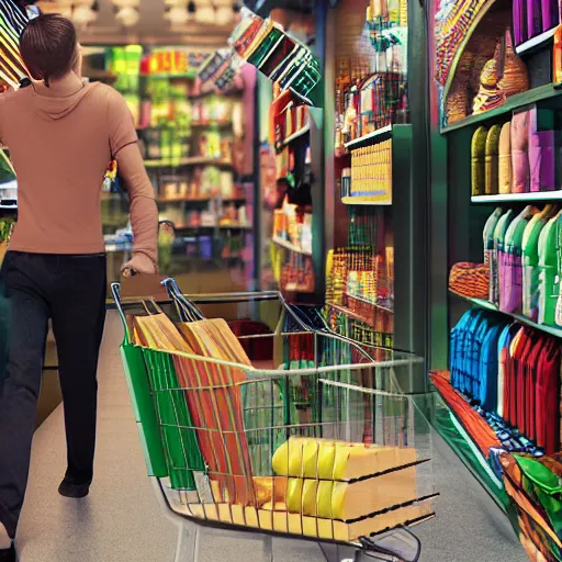 Prompt: Mr Snoots goes shopping. 8k full colour octane render, photoreal