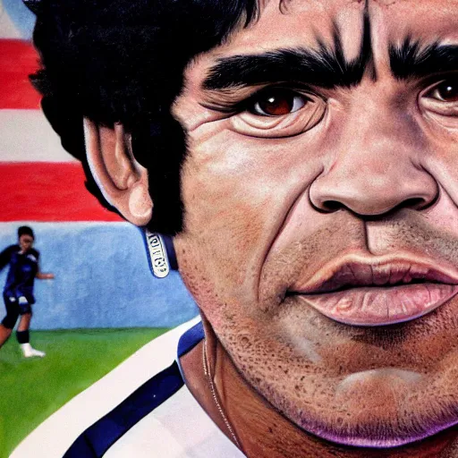 Prompt: diego armando maradona by mark brooks, hd, hyper detailed, 4 k - h 6 4 0