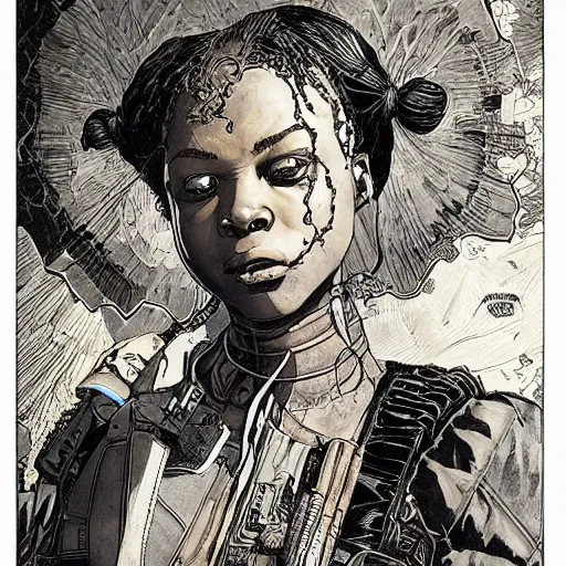 Prompt: selina igwe from apex legends by ed fairburn, joseph clement coll, franklin booth