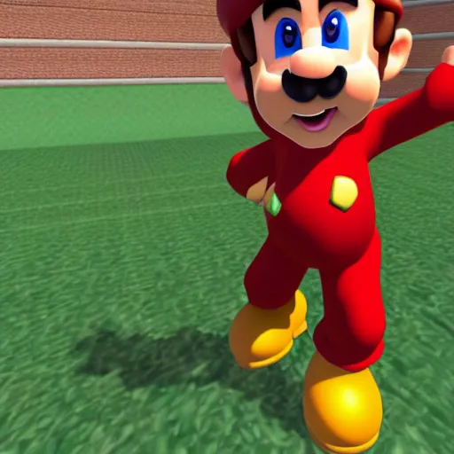 Prompt: Xavi Hernandez as mario in super mario 64