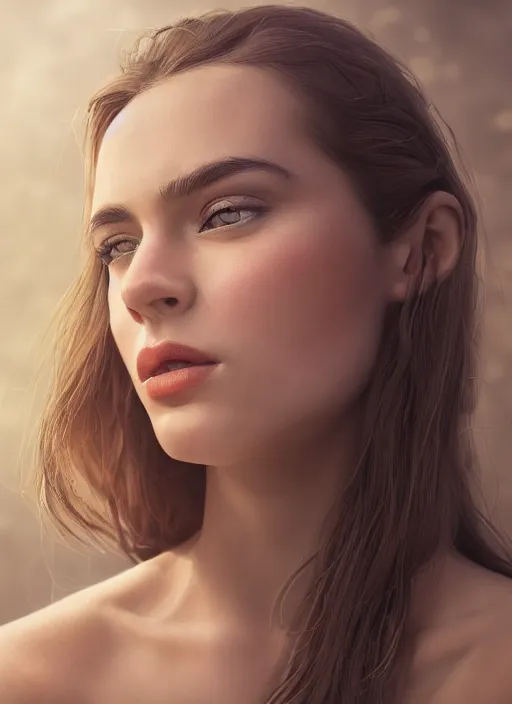 Prompt: portrait of a gorgeous young woman in the style of stefan kostic, unsplash, realistic photo, sharp focus, 8k high definition, insanely detailed, intricate, elegant