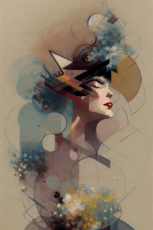 Image similar to ( ( ( ( ( 1 9 5 0 s retro future art deco abstract art design. muted colors. ) ) ) ) ) by jean - baptiste monge!!!!!!!!!!!!!!!!!!!!!!!!!!!!!!