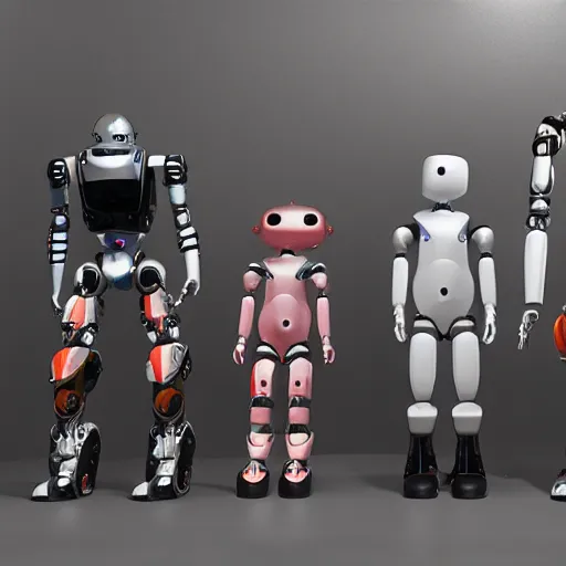 Image similar to family in humanoid robot store, unreal engine 5, ray tracing, 8 k, uhd