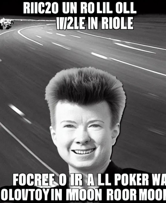 Image similar to a rickroll in 2 1 0 0 on the moon