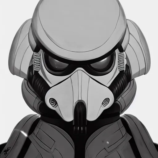 Image similar to portrait of divine stormtrooper, anime fantasy illustration by tomoyuki yamasaki, kyoto studio, madhouse, ufotable, square enix, cinematic lighting, trending on artstation