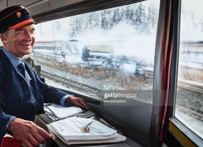 Image similar to train driver of the Russian Railways