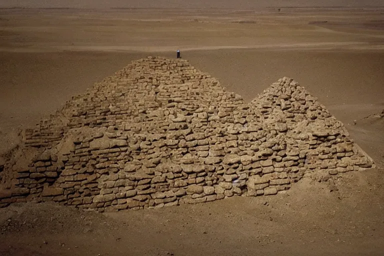 Image similar to photo of how pyramids were built, 4k