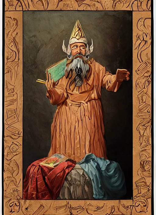 Image similar to a portrait of the god of knowledge